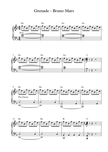 Grenade (arr. Pineapplechord)