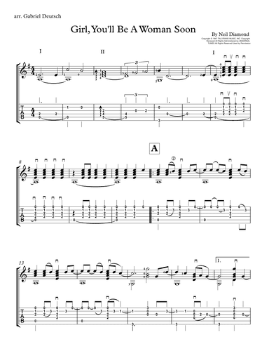 Girl, You'll Be A Woman Soon (arr. Gabriel Deutsch)