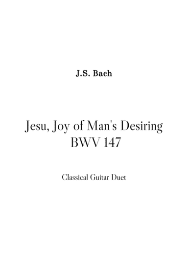 Jesu, Joy of Man's Desiring - BWV 147 (arr. Stenio Caixeta)