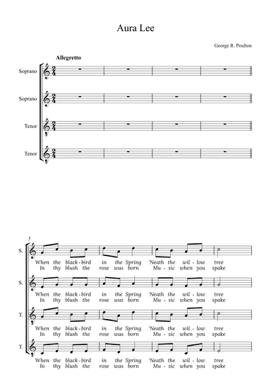 Aura Lee (arr. Alex Nunes Rodrigues)