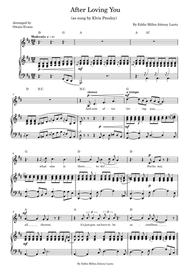 After Loving You (arr. Owain Evans)