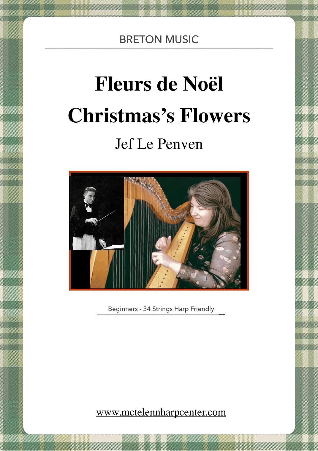Fleurs de Noël - Christmas's flowers by Jef Le Penven - beginner & 34 String Harp | McTelenn Harp Ce (arr. Eve McTelenn)