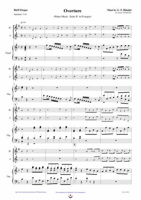 Overture (Water Music) (arr. Josef STASTNY)