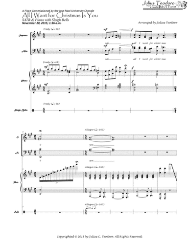 All I Want For Christmas Is You (arr. Julius C. Teodoro)