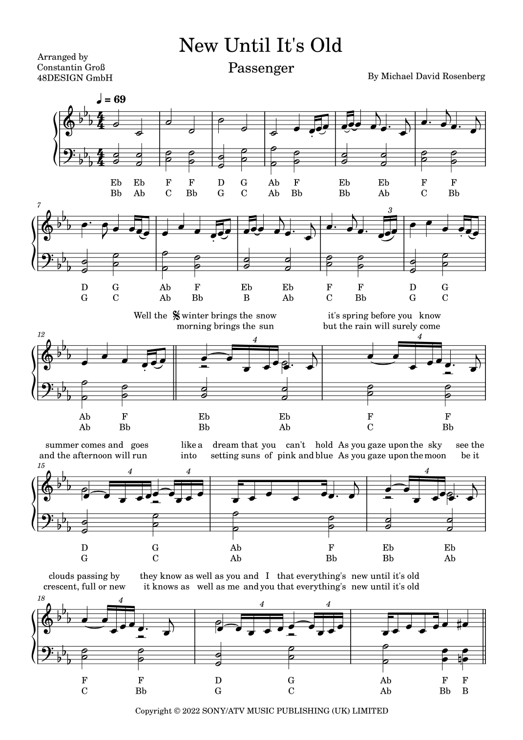 New Until Its Old (arr. Constantin Groß, 48DESIGN GmbH)