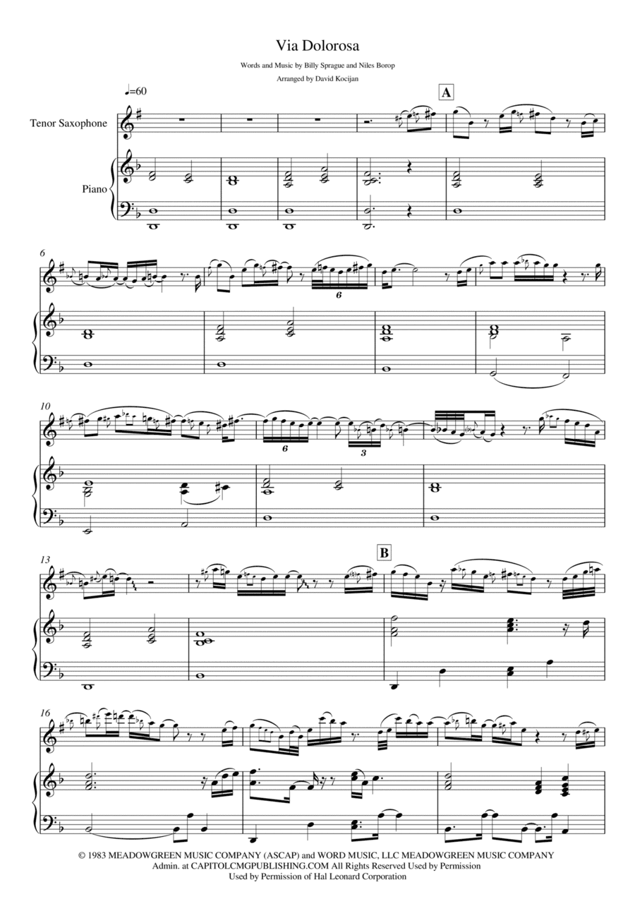 Via Dolorosa (arr. David Kocijan)