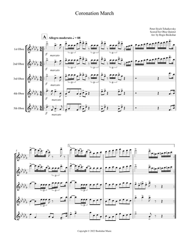 Coronation March (Db) (Oboe Quintet) (arr. Regis Bookshar)