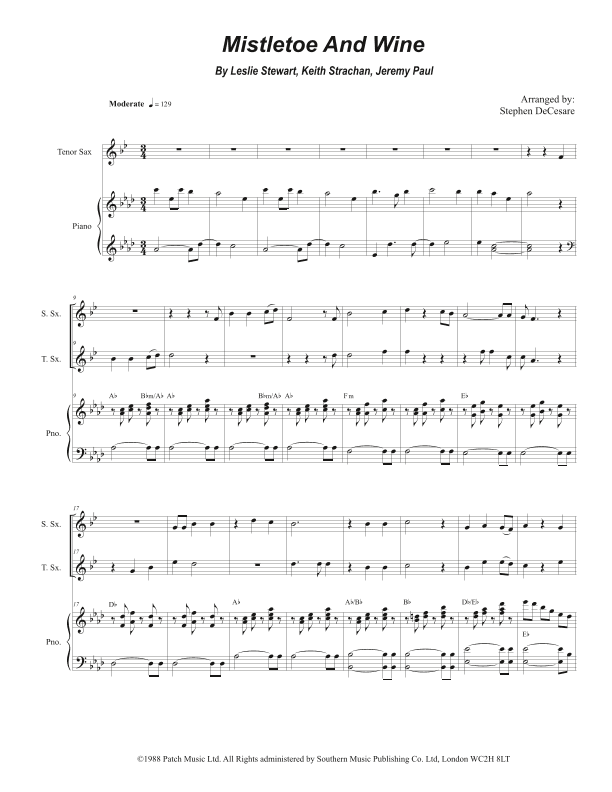 Mistletoe And Wine (arr. Stephen DeCesare)