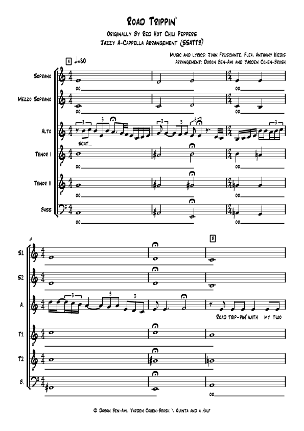 Road Trippin' (arr. Yarden Cohen & Doron Ben-Ami)