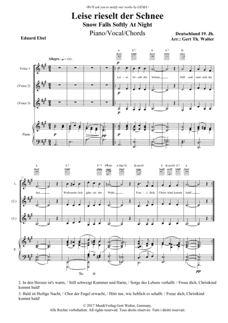 Snow Falls Softly At Night (arr. Gert Th. Walter)