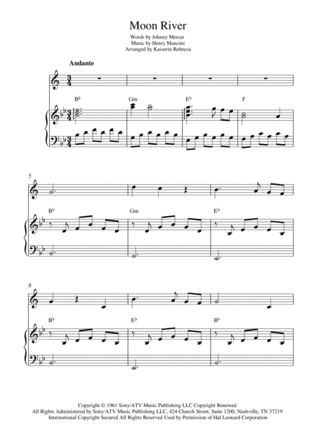 Moon River (arr. Kaiserin Rebecca)