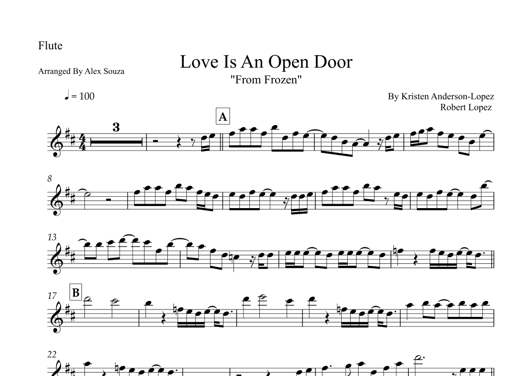 Love Is An Open Door (arr. Alex Souza)