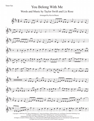 You Belong With Me (arr. Kevin Busse)