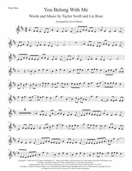 You Belong With Me (arr. Kevin Busse)