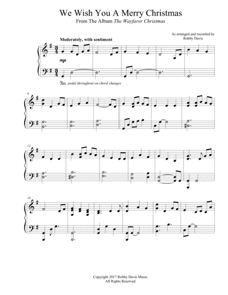 We Wish You A Merry Christmas (arr. Robby Davis Music)