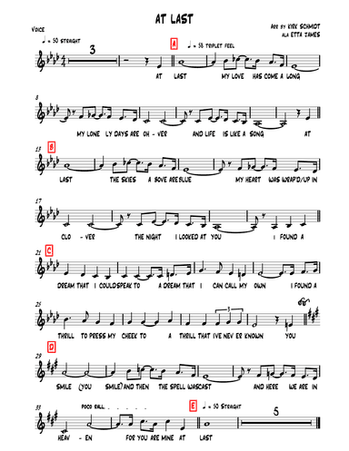 At Last (arr. Kirk Schmidt)