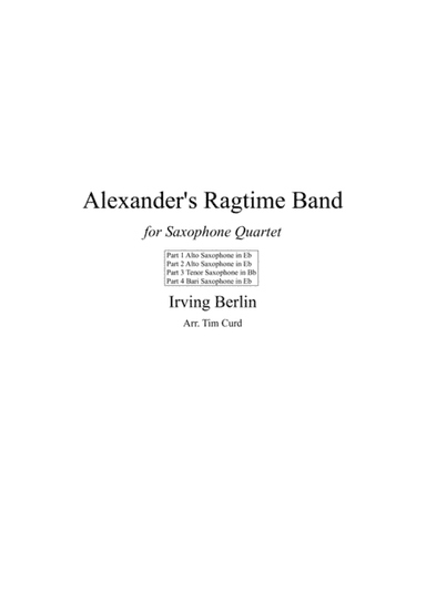 Alexander's Ragtime Band (arr. Tim)
