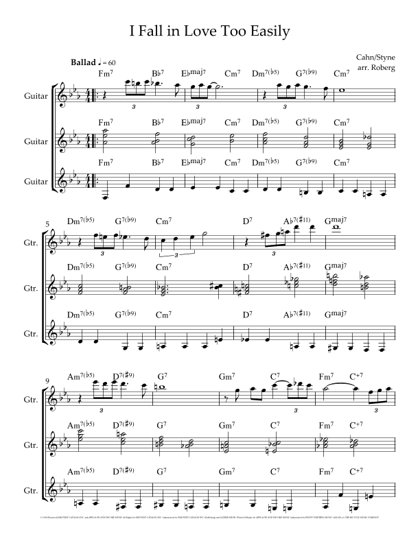 I Fall In Love Too Easily (arr. Jackson Roberg)