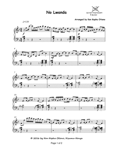 No Lwanda (arr. Kenneth Kepha Otieno)