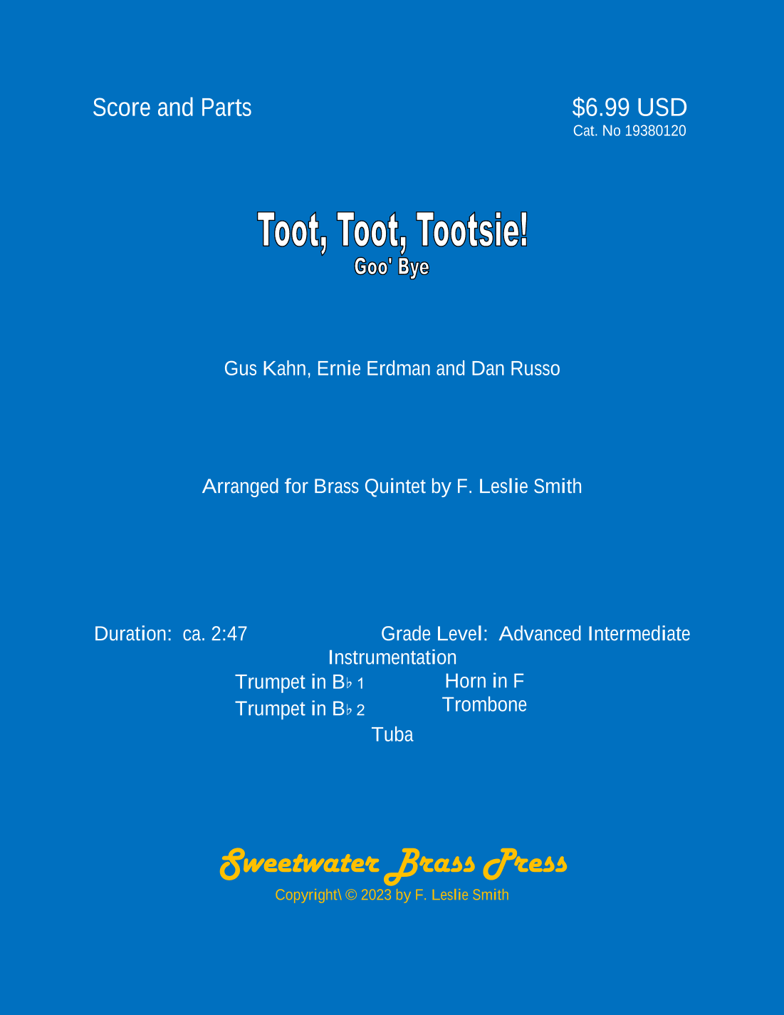 Toot, Toot, Tootsie! (arr. F. Leslie Smith)