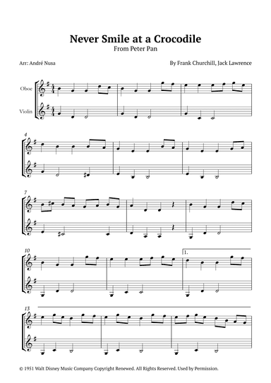 Never Smile At A Crocodile (arr. André Nusa)
