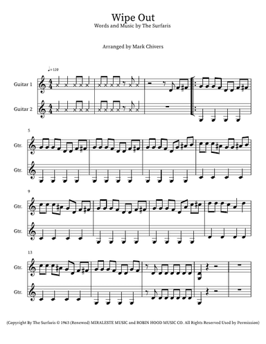 Wipe Out (arr. Mark Chivers)