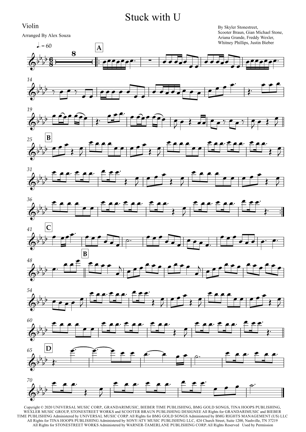 Stuck With U (arr. Alex Souza)