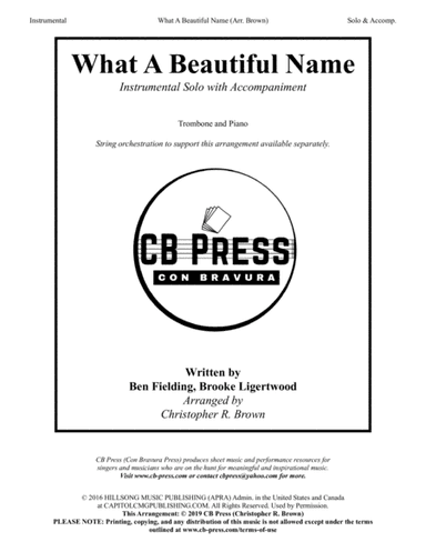 What A Beautiful Name (arr. Christopher R. Brown)