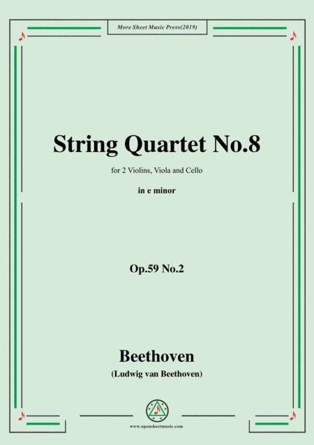 Beethoven-String Quartet No.8 in e minor,Op.59 No.2 (arr. MSM)