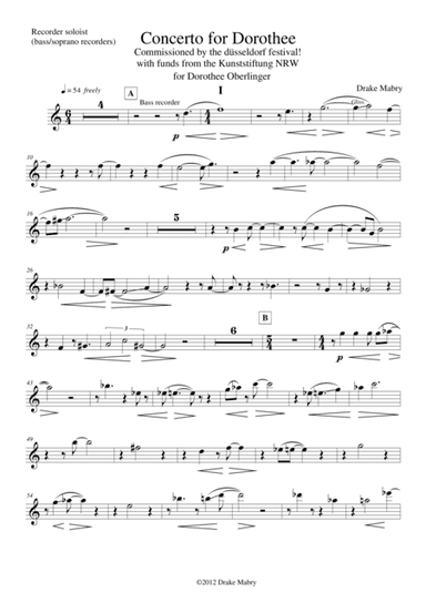 Concerto for Dorothee - parts