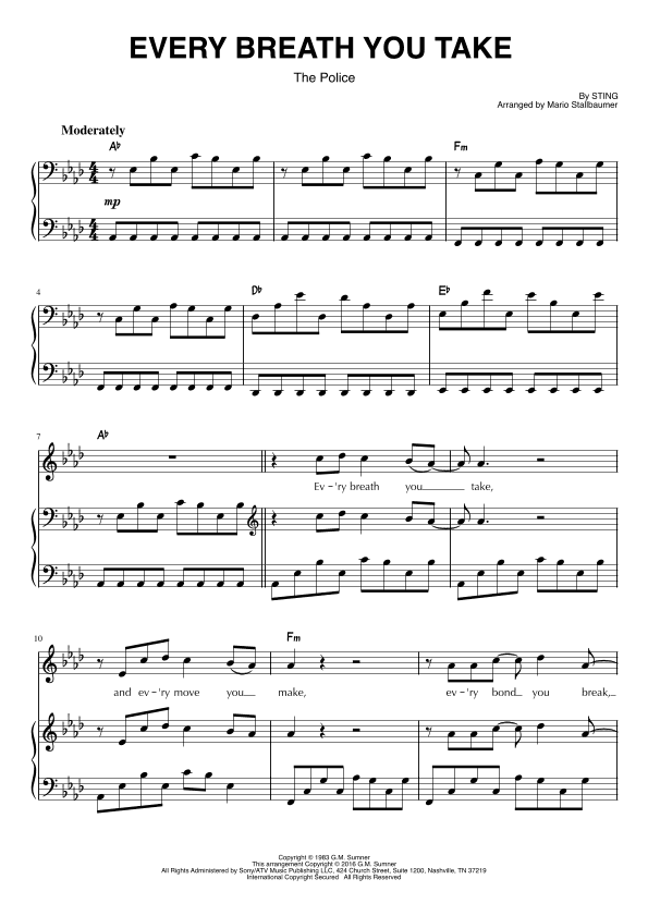 Every Breath You Take (arr. Mario Stallbaumer)