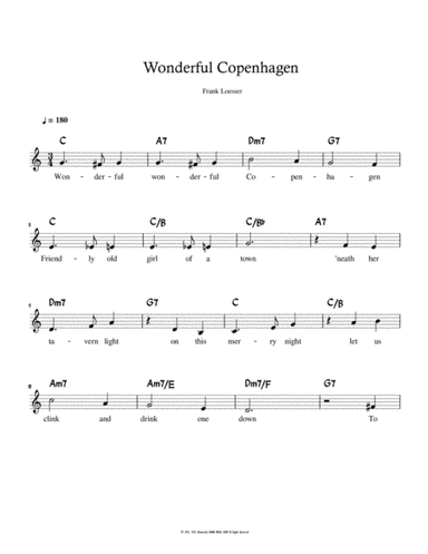 Wonderful Copenhagen (arr. Charles Lee)