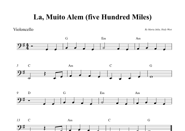 La, Muito Alem (five Hundred Miles) (arr. Wesley S. SIlva)
