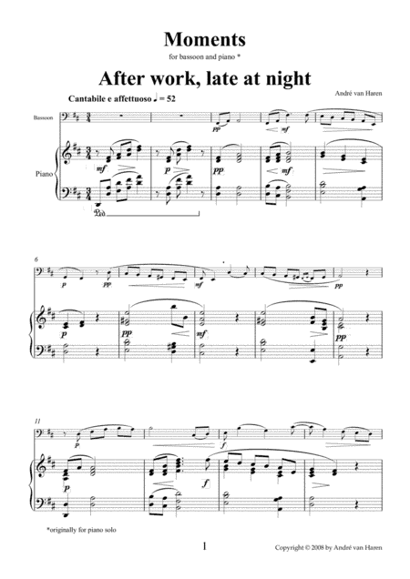 "Moments" - for bassoon and piano