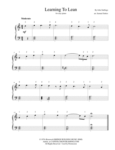 Learning To Lean (arr. Samuel Stokes)