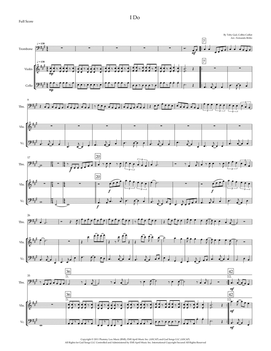 I Do (arr. Fernando Britto)