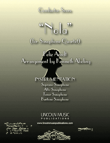 Nola (for Saxophone Quartet SATB) (arr. Kenneth Abeling)
