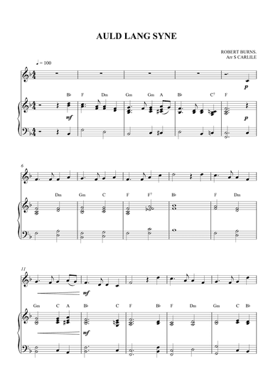 Auld Lang Syne (arr. SCMusic)