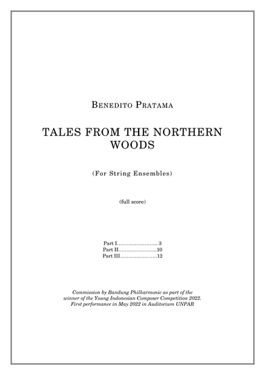Tales From The Northern Woods - Score Only