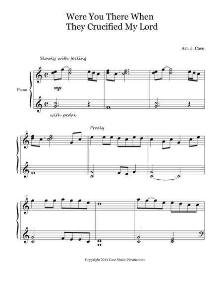 Were You There (arr. J. Case)
