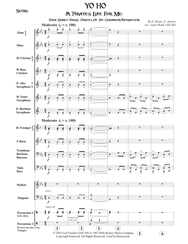 Yo Ho (a Pirate's Life For Me) (arr. Lance Rauh)