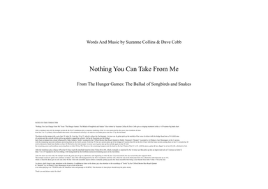 Nothing You Can Take From Me (arr. Javier Soria Laso)