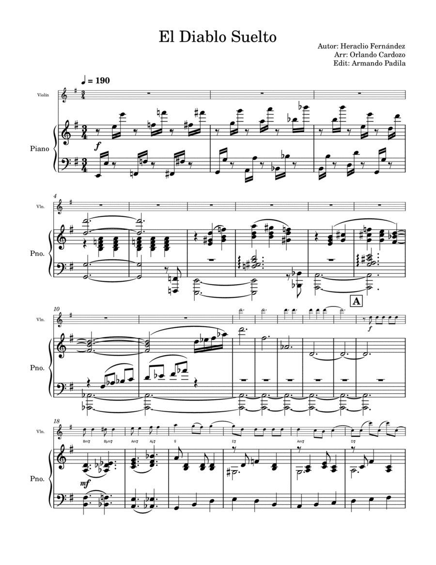 El Diablo Suelto (arr. Orlando Cardozo, Armando Padilla)