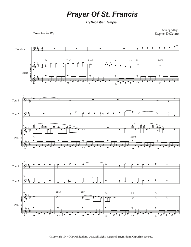 Make Me A Channel Of Your Peace (prayer Of St. Francis) (arr. Stephen DeCesare)