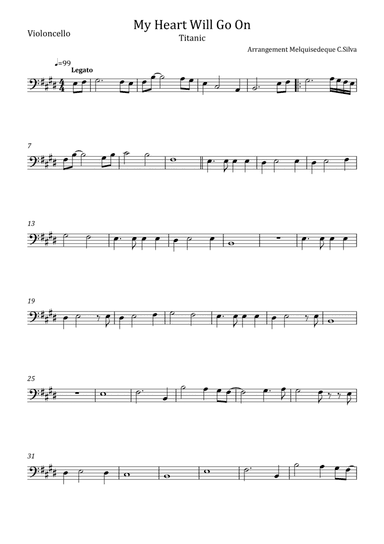 My Heart Will Go On (love Theme From 'titanic') (arr. Melquisedeque C.Silva)