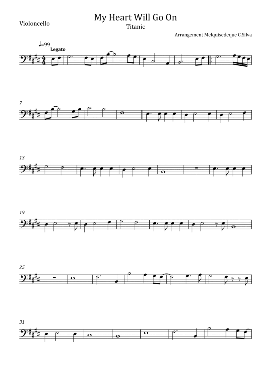 My Heart Will Go On (love Theme From 'titanic') (arr. Melquisedeque C.Silva)