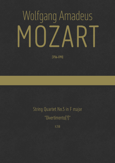Mozart - String Quartet No.5 in F major, K.158 (arr. J.G. Cucó Barber)