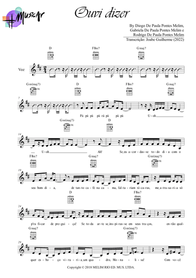 Ouvi Dizer (arr. Joabe Guilherme)