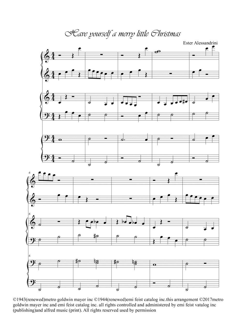 Have Yourself A Merry Little Christmas (arr. Ester Alessandrini)