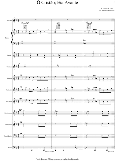Ó Cristão; Eia Avante - Score Only (arr. Albertino Fernandes)